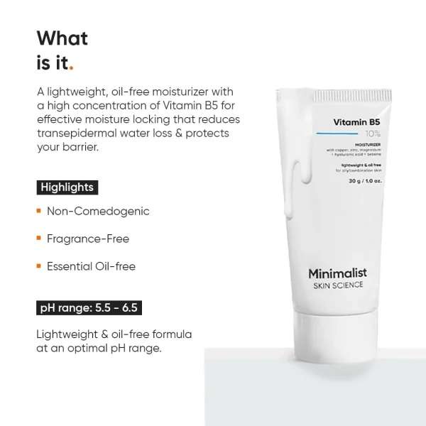 Minimalist Vitamin B5 Oil-Free Moisturizer 30g (2) Minimalist Vitamin B5 Oil-Free Moisturizer 30g (2)